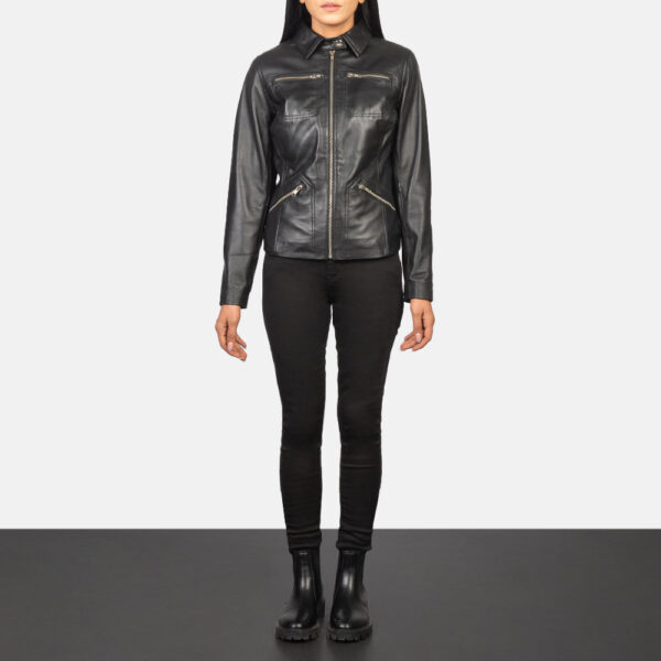 Tomachi Black Leather Jacket - Image 3