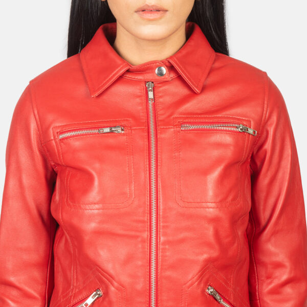 Tomachi Red Leather Jacket - Image 6
