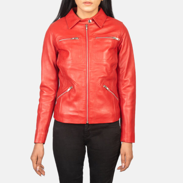 Tomachi Red Leather Jacket - Image 4
