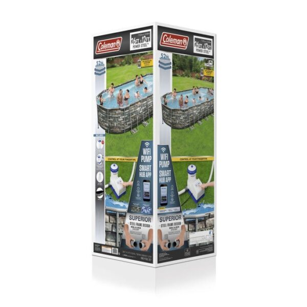 Coleman Power Steel 26’ x 12’ x 52” Oval Above Ground Pool Set - Image 2