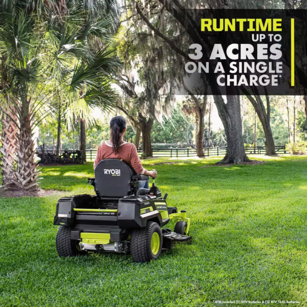80V HP Brushless 42 In. Battery Electric Cordless Zero Turn Riding Mower (2) 80V Batteries (2) 40V Batteries and Charger - Image 9