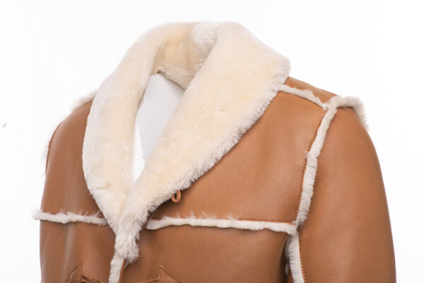 Ace Western Long Shearling Coat - Image 6
