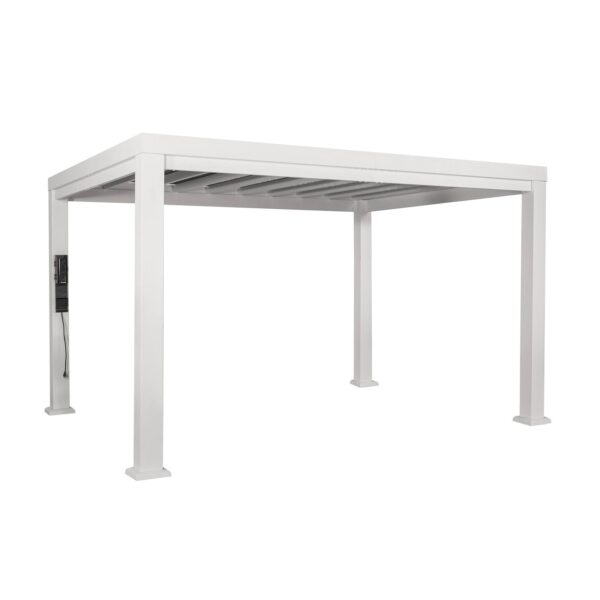 14×10 Windham Modern Steel Pergola With Sail Shade Soft Canopy - Image 2