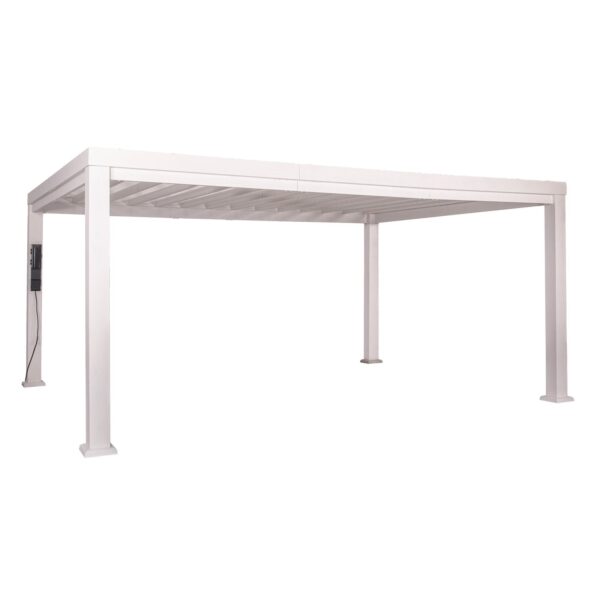 16×12 Windham Modern Steel Pergola With Sail Shade Soft Canopy - Image 3