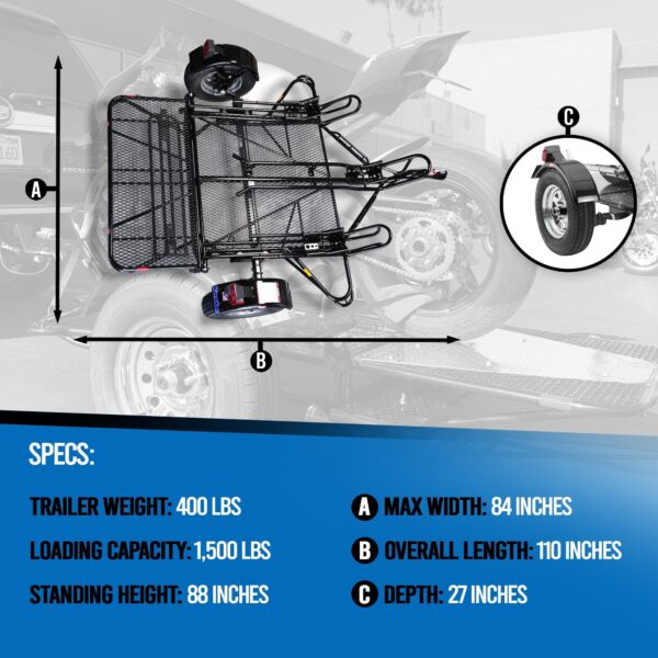 Stand-Up™  Dirt Bike Trailer, Sport Bike & Scooter Trailer - Image 2
