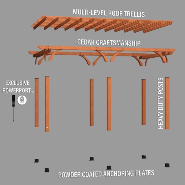 20×12 Beaumont Pergola - Image 13