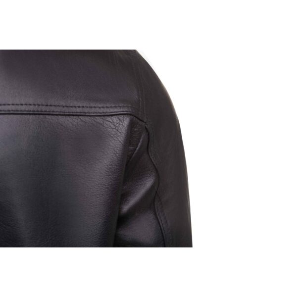 Messi Black Bomber style leather jacket - Image 7