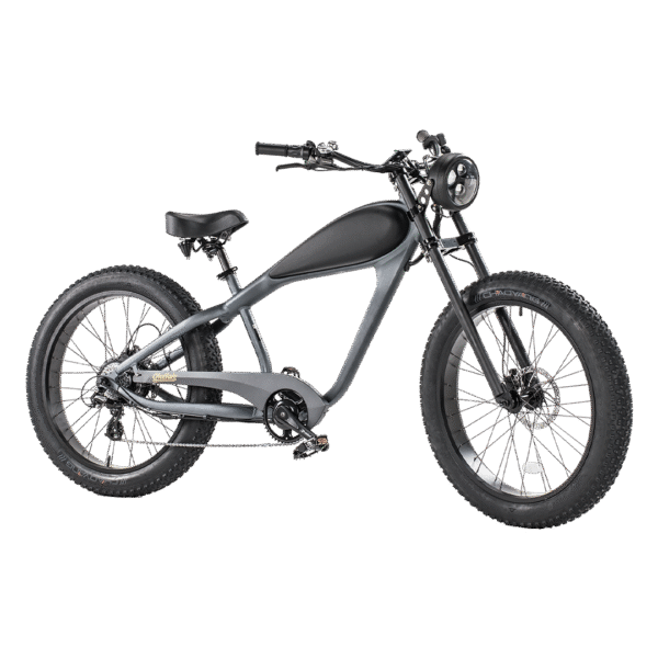 SALE!! Revi Bikes Cheetah 48V 750W Hub Motor Fat Tire Electric Cruiser Bike 13A/17A - Financing Available - Platinum gray, 48V 17.5Ah (840Wh) - Image 4