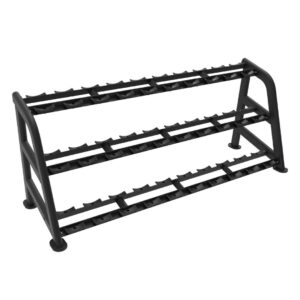 3-Tier Commercial Dumbbell Rack – Black