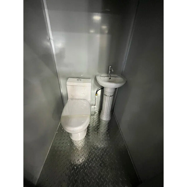 3.5 ft. W x 3.5 ft. D Metal Portable Shed with Single Stall Flushing Restroom and Sink (12 sq. ft.) - Image 3