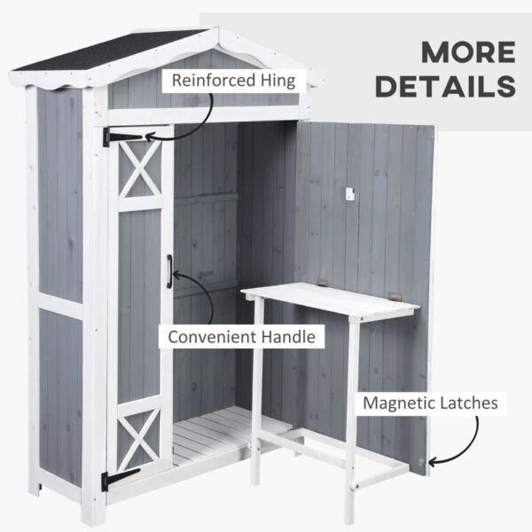 4.3 Ft. W x 1.6 Ft Solid Wood Traditionnal Tool Shed - Image 5