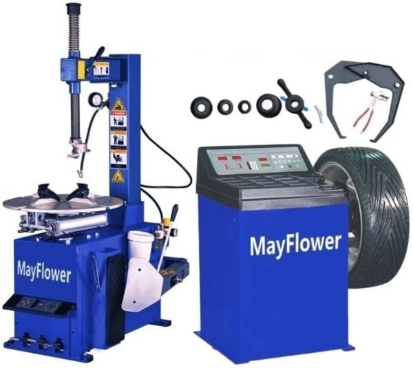 Mayflower - 1.5 HP Tire Changer Wheel Changers Machine Balancer Rim Clamp Combo 560 680/1 Year Full Warranty