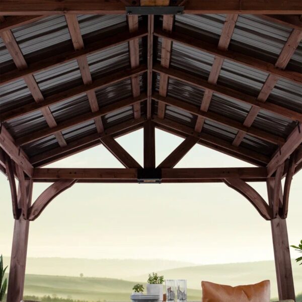 Arlington 12′ X 12′ Solid Wood Patio Gazebo - Image 6