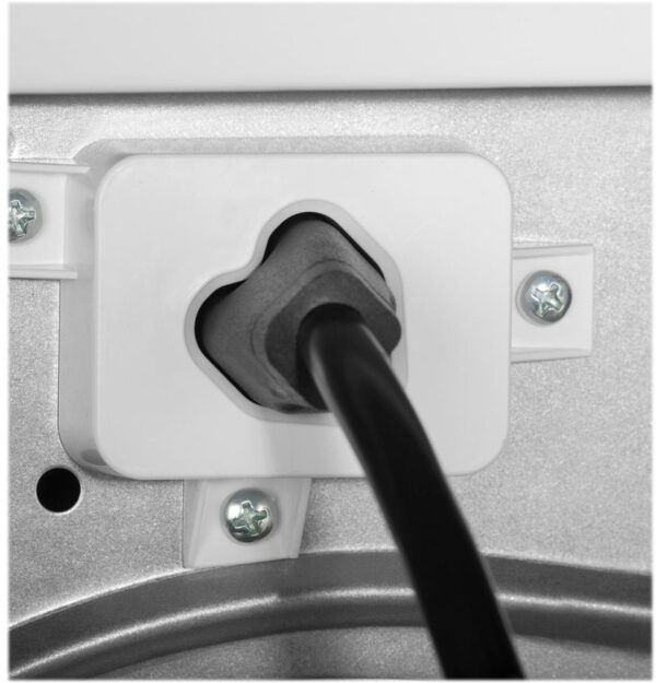 GE – 2.4 Cu. Ft. High Efficiency Stackable Front Load Washer with Steam and Sanitize – White - Image 4