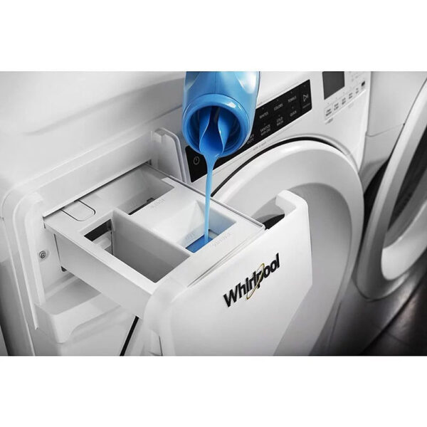 Whirlpool – 4.3 Cu. Ft. High Efficiency Stackable Front Load Washer with 35 Cycle Options – White - Image 2