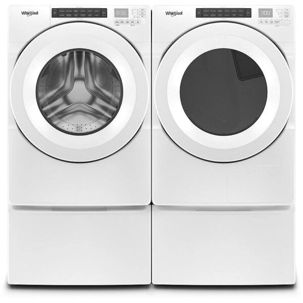 Whirlpool – 4.3 Cu. Ft. High Efficiency Stackable Front Load Washer with 35 Cycle Options – White - Image 3