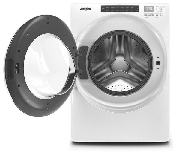Whirlpool – 4.3 Cu. Ft. High Efficiency Stackable Front Load Washer with 35 Cycle Options – White - Image 4