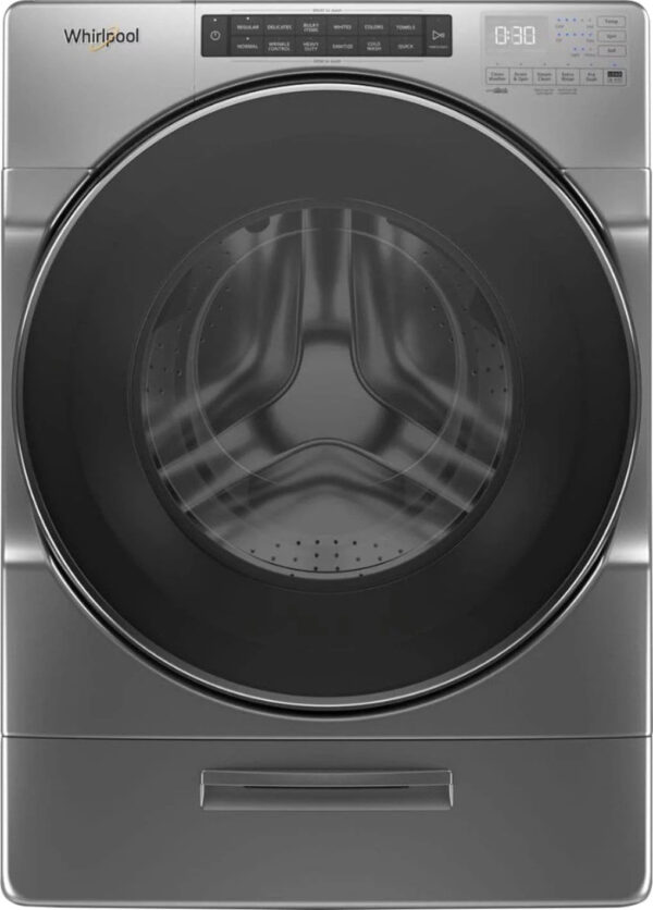 Whirlpool – 4.5 Cu. Ft. High Efficiency Stackable Front Load Washer with Steam and Load & Go XL Dispenser – Chrome shadow - Image 2