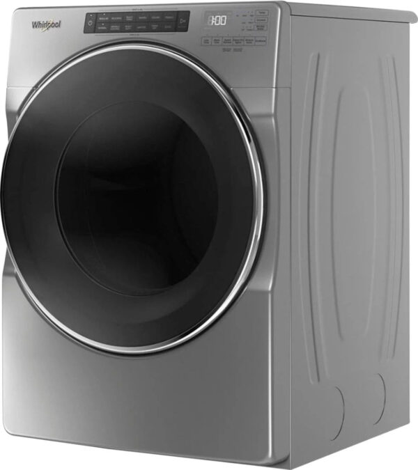 Whirlpool – 4.5 Cu. Ft. High Efficiency Stackable Front Load Washer with Steam and Load & Go XL Dispenser – Chrome shadow