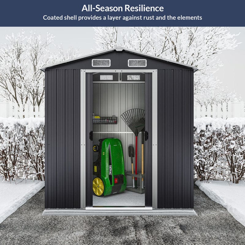 6 ft. W x 4 ft. D Galvanized Steel Storage Shed - Image 7