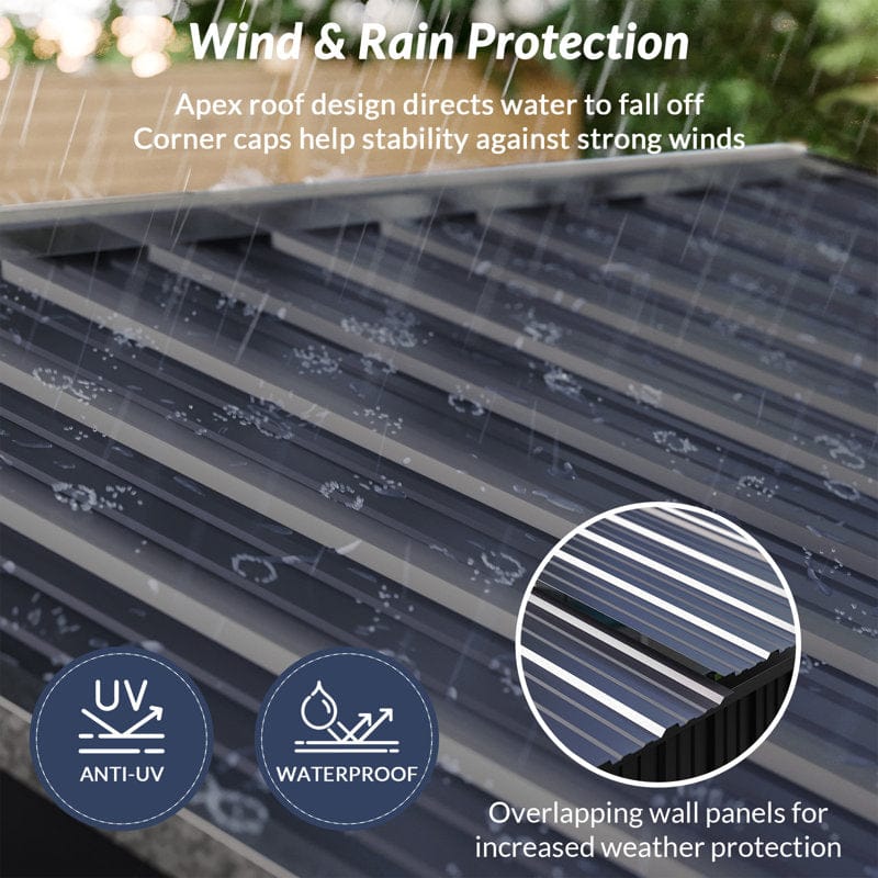 6 ft. W x 4 ft. D Galvanized Steel Storage Shed - Image 6