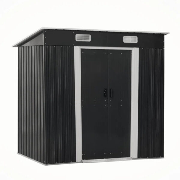6 ft. W x 4 ft. D Metal Vertical Storage Shed - Image 3