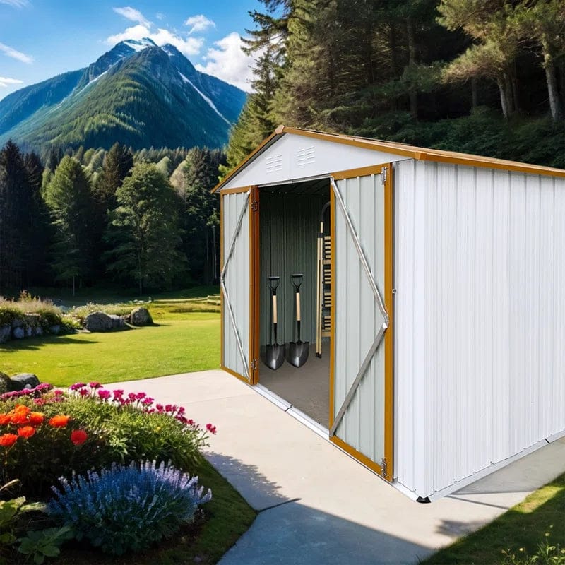 6ftx8ft Metal Outdoor Storage Shed – for Garden Shelter - Image 4