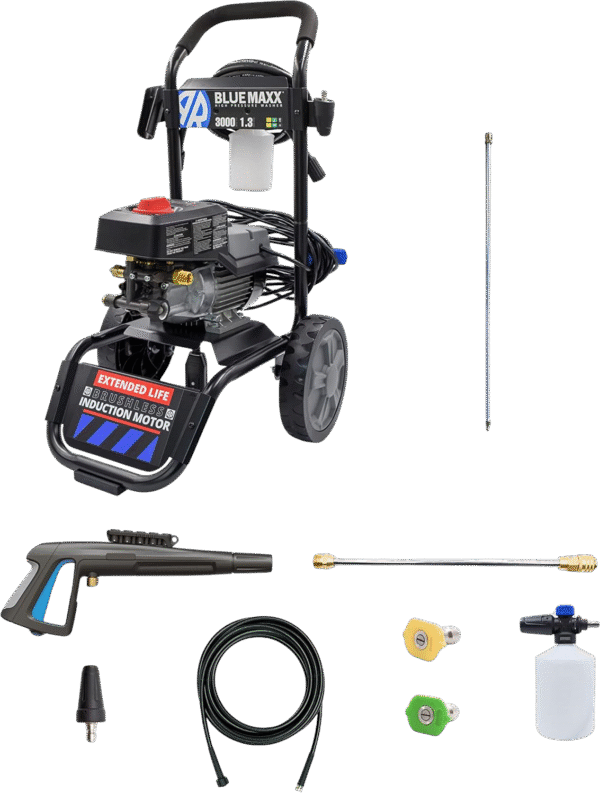 AR Blue Clean Maxx 3000 Bundle Electric Pressure Washer with 12″ Lance 3000 PSI 1.3 GPM New