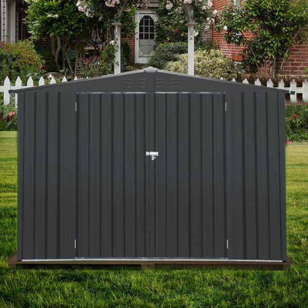 8.06 ft. W x 8.06 ft. D Metal Horizontal Storage Shed