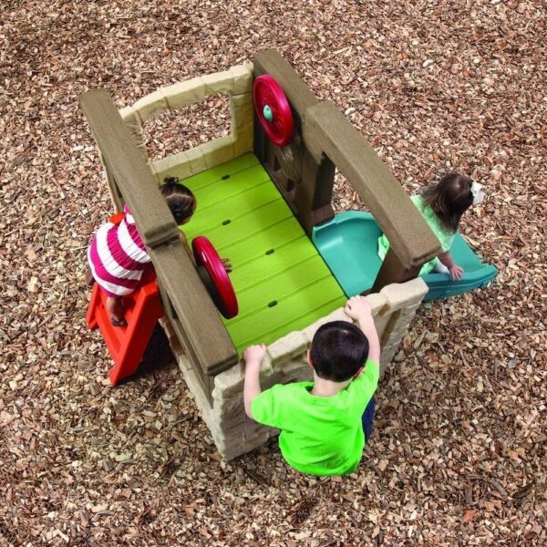 Step2 Naturally Playful Woodland Climber II with Slide, Green - Image 3