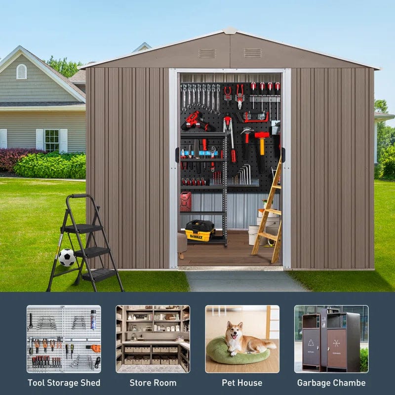 8 ft. x 10 ft. Metal Traditional Storage Shed - Image 3