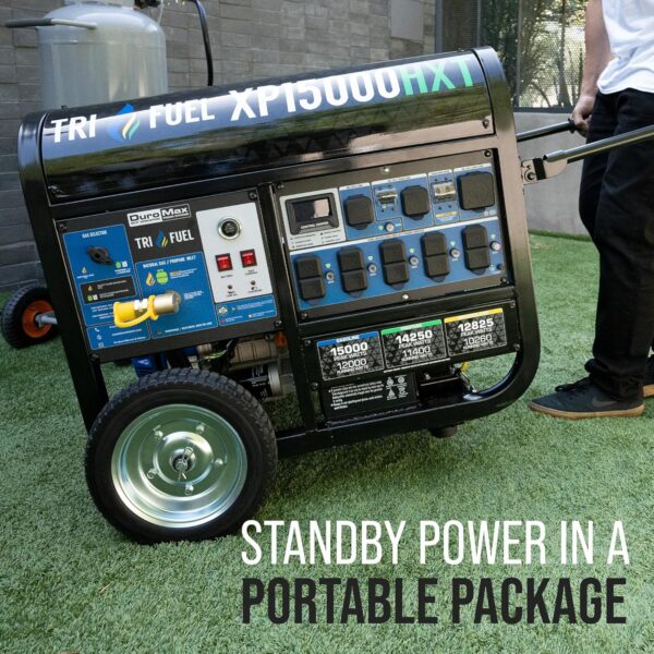 DuroMax 13000 Watt, Tri Fuel Portable Generator, w/ CO Alert - Image 17