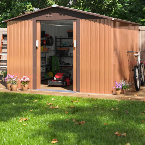 9 ft. W x 10 ft. D Metal Traditional Storage Shed - Image 5