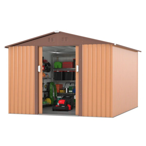 9 ft. W x 10 ft. D Metal Traditional Storage Shed - Image 7