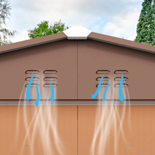 9 ft. W x 10 ft. D Metal Traditional Storage Shed - Image 10