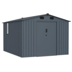 9 ft. W x 8 ft. D Metal Lean-To Storage Shed