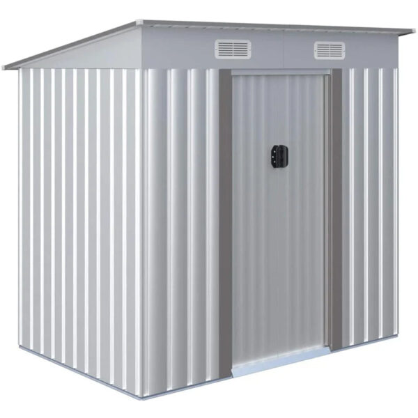 Aoxun 4′ X 6′ Metal Outdoor Garden Storage Shed Outdoor Tool House With Sliding Door For Backyard Garden Lawn Equipment (without Floor Frame) - Image 3