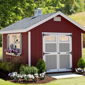 EZ-Fit Homestead 10×10 Wood Storage Shed Kit