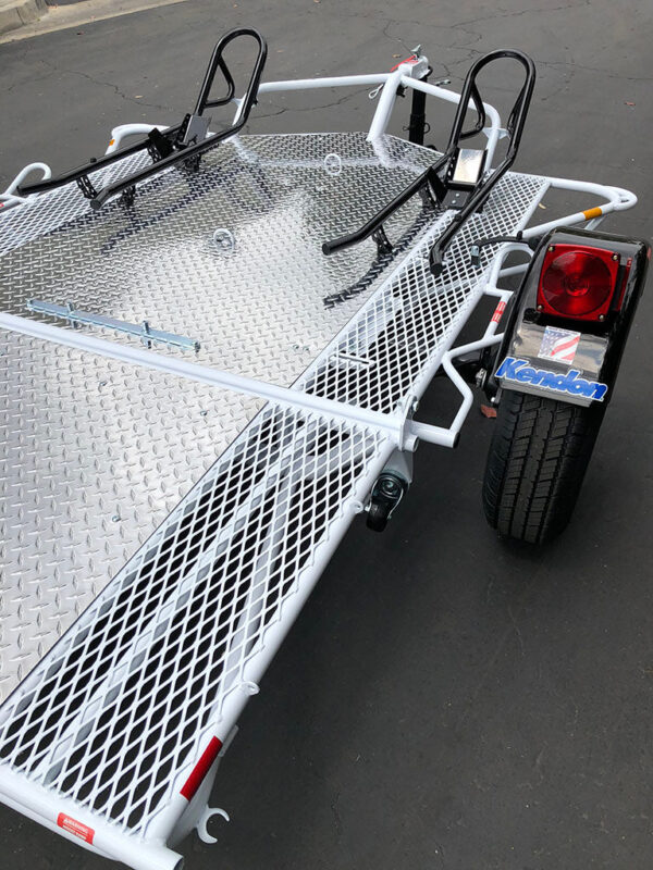 Dual Ride-Up SRL Folding Motorcycle Trailer - Image 12