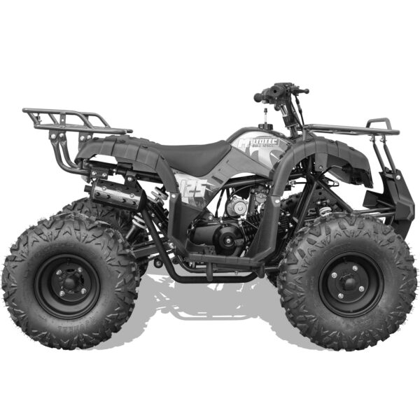 MotoTec Bull 125cc 4-Stroke Kids Gas ATV Black - Image 6