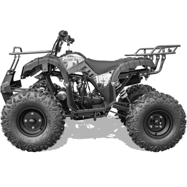 MotoTec Bull 125cc 4-Stroke Kids Gas ATV Black - Image 3