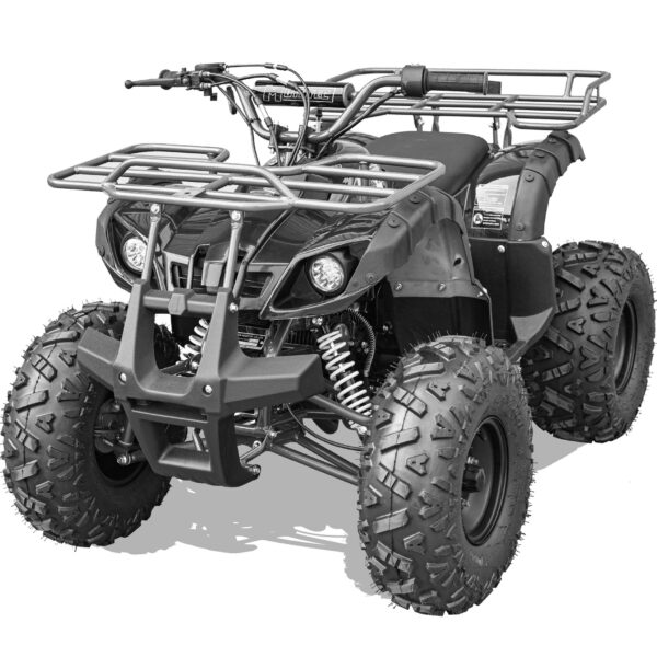 MotoTec Bull 125cc 4-Stroke Kids Gas ATV Black - Image 4