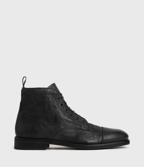 Harland black leather boots for men - Image 3