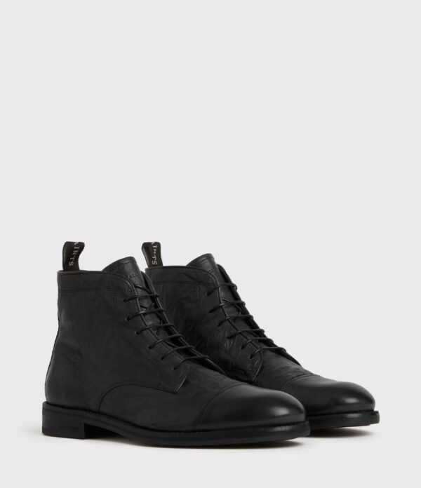 Harland black leather boots for men - Image 6