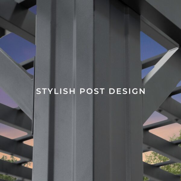 14×12 Stratford Traditional Steel Pergola With Sail Shade Soft Canopy - Image 14