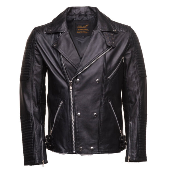 MichealsBikerstyleleatherjacketwithSnapbuttonsclosure-1