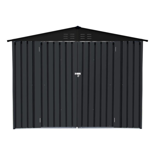 Outdoor Metal Storage Shed with Double Lockable Doors,Compact Bike Shed for Garden, Backyard, Pool, Patio Utility, Tool Storage - Image 7