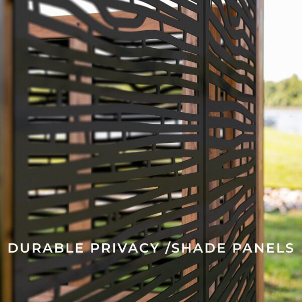 Tuscany Cabana Pergola with Conversation Seating – Bamboo Panels - Image 9