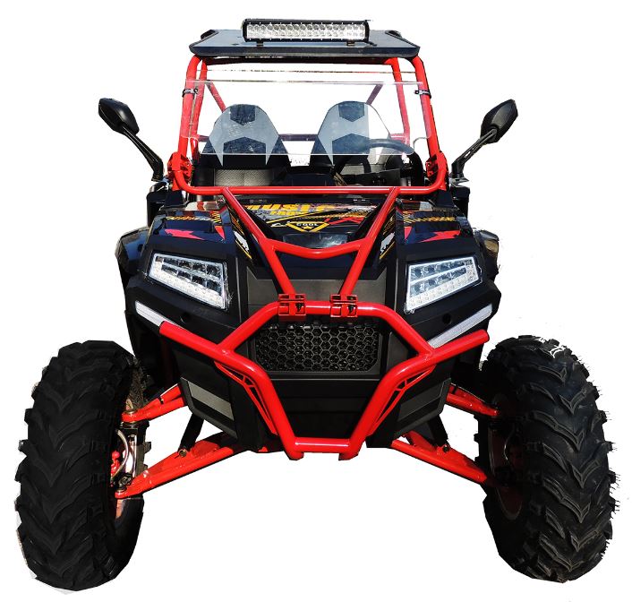 400cc GVX Gas Golf Cart UTV 4x4 With Rear Flip Seat Street Legal Light Package All Wheel Drive - BLACK - Image 7