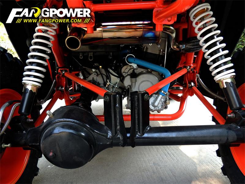 400cc GVX Gas Golf Cart UTV 4x4 With Rear Flip Seat Street Legal Light Package All Wheel Drive - BLACK - Image 14